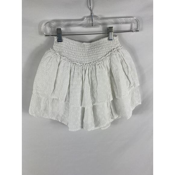 Hollister Dresses & Skirts - Hollister Ultra High Rise Embroidered Mini Skort y2k White Size XS